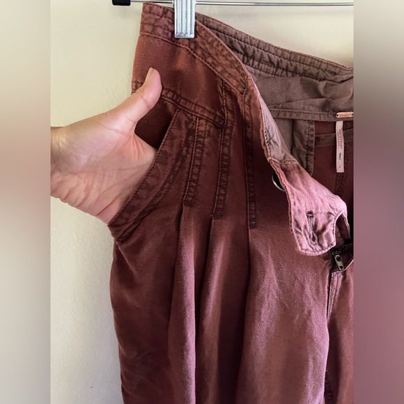 Free People | High Waisted Flowy Linen Pants - Picture 8 of 8